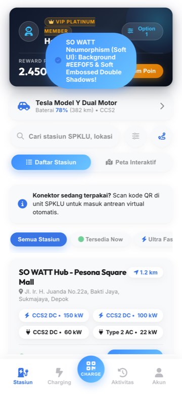 SO WATT app — find charging hubs